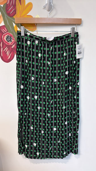 Popsugar Black with Green Polka Dot Skirt, S