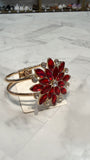 Gold/Red Hinge Bracelet