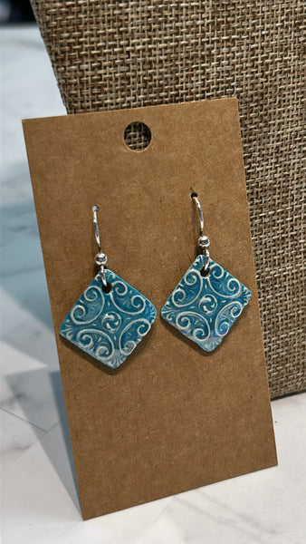 Handformed Ceramic Artisan Earrings