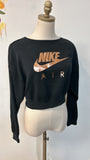 Nike Black Cropped Back Zip Sweatshirt, XS