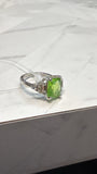 Ring Silver/Green , 6.5