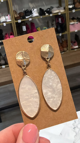 Earrings Gold/White