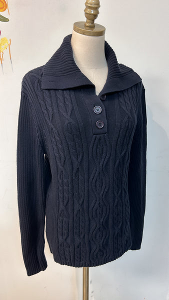 Karen Scott Navy Sweater, M