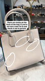 Michael Kors White Mercer Medium Rainbow-Trim Leather Accordion Crossbody Bag, 8.75"X7.5"X4"