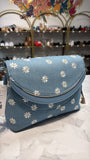 New Lauren Conrad Blue Blair Crossbody Bag, 7'H x 10''W x 3''D