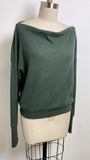 Treasure & Bond Green Waffle Knit Top, S