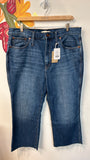 New Madewell Rigid Demi-Boot Crop Jeans, 33 (16) Petite