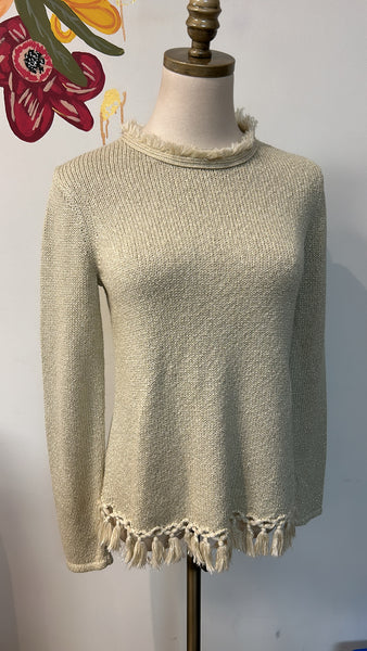 J. McLaughlin Gold Sweater, S