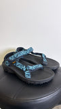 Teva Black/Blue Sandals, 7
