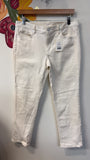 Loft White Crop 26" Inseam Jeans, 10