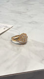 Sterling Silver Gold Vermeil CZ Ring, 10