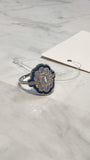 Sterling Silver Sapphire CZ Ring, 10