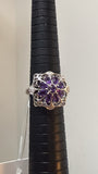 Sterling Silver Amethyst Ring, 10