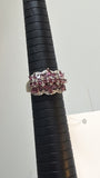 Rhodium Over Sterling Silver Rhodolite Garnet Ring, 10