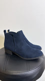 Massini Blue Faux Suede Boots, 8.5