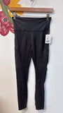 Spanx Black Faux Leather Leggings, S