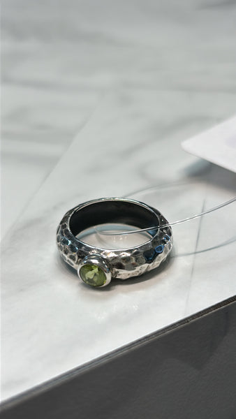 Silver/Green Ring, 6