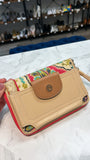 Spartina Linen & Leather Wristlet, 7"x4.5"