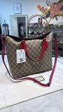 Gucci GG Supreme Monogram Linea A Foldover Tote (like new condition!)