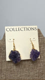 New Collections Purple Geode Earrings