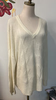 Ophelia Roe White/Ivory Sweater, 1X