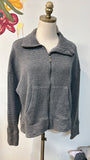 Sweaty Betty Gray Zip Front Jacket, L