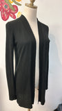 Pointelle Black Cardigan, S