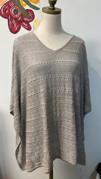 Chico's Metallic Poncho Sweater, S/M