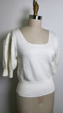 Lily White White Cropped Sweater, XL