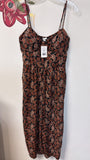 AUW Black/Brown 19" Inseam Jumpsuit, XL