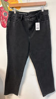 Talbots Black High Waist Straight Leg Jeans, 16 Petite