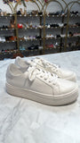 Crown Vintage White Gamina Leather Shoes, 7