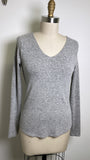 White House Black Market Gray with Back Cutout Top, XXS