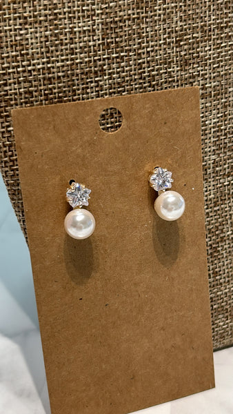 Silver/Pearl Earrings