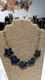 Gold/Blue Necklace, 16"-18"