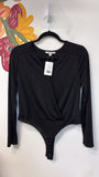 Green Envelope Black Bodysuit, M