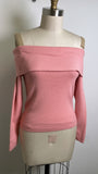 New Loft Pink Off Shoulder Sweater, M