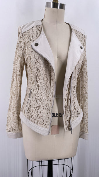 INC Tan Lace Jacket, M