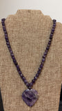 MCGI Natural Amethyst  Necklace, 20" with Sterling Silver Clasp
