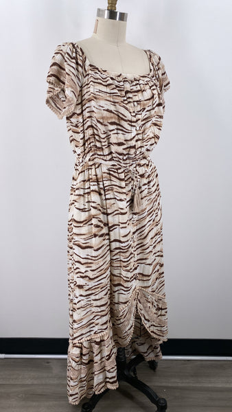 INC Brown Print Dress, L