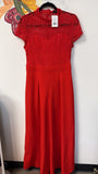 Strut & Bolt Red 30" Inseam Jumpsuit, M
