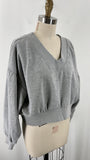 New Forever 21 Gray Cropped Sweatshirt, L