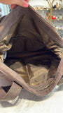 Thirty One Brown "M" Tote Bag, 14"x12"