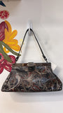 Patricia Nash Black Paisley Handbag, 14"x7"