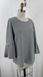 Alfani Black/White Stripe Top, M