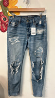 American Eagle Button Fly Vintage Hi Rise Jeans, 4