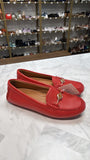 Coach Red Leather Arlene Loafers, 6