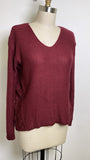 New Francesca's Harper Burgundy Sweater, M