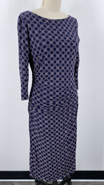 Boden Navy Print Dress, 8 Long