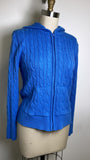 St. John's Bay Blue Hoodie Cardigan, M